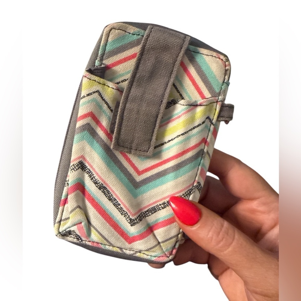 Multicolor Chevron Phone Pouch wallet thirty-one 31 clutch case Velcro.zip